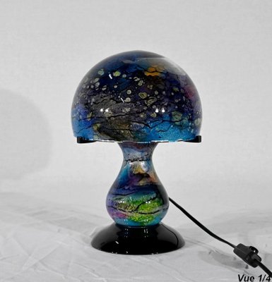 Lacquered Glass Table Lamp, 1970s-RVK-1746215