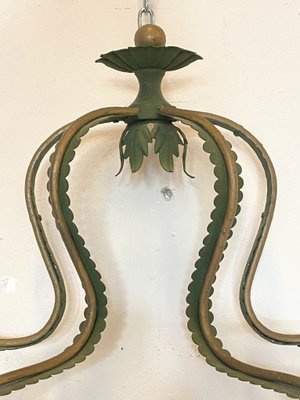 Lacquered Iron Wall Lantern, 1940s-NPC-1324745