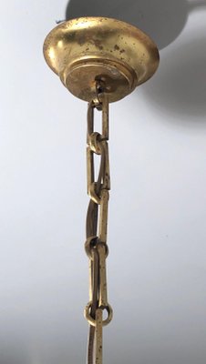 Lacquered Metal and Brass chandelier, 1940s-BA-1392722