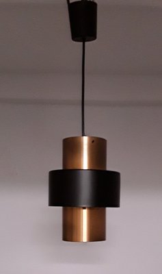 Lacquered Metal & Copper Ceiling Lamp, 1970s-HOI-590717