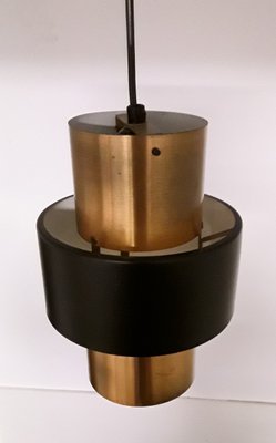 Lacquered Metal & Copper Ceiling Lamp, 1970s-HOI-590717