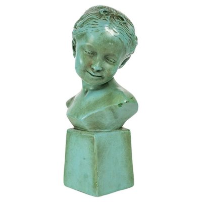 Lacquered Plaster Sculpture or Bust of a Young Girl-WFS-1578920