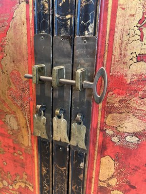 Lacquered Wood Cabinet with Chinese Decorations, 1940s-BA-1741919