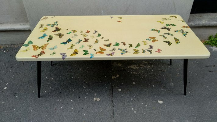 Lacquered Wood Coffee Table, 1950s-OHK-1257229