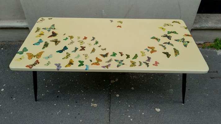 Lacquered Wood Coffee Table, 1950s-OHK-1257229