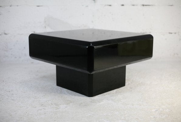 Lacquered Wood Coffee Table with Oblique Sides, France, 1970s-MAO-1330834