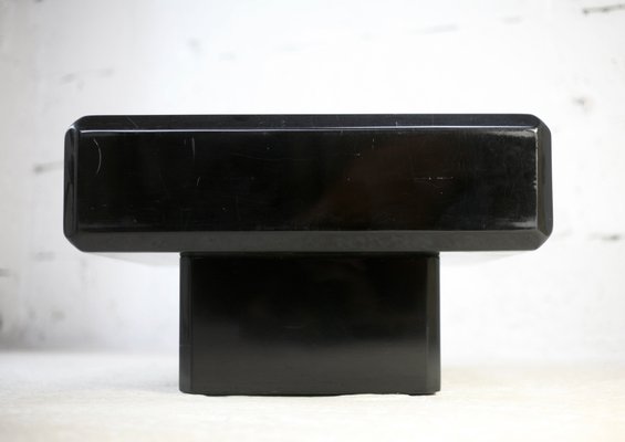 Lacquered Wood Coffee Table with Oblique Sides, France, 1970s-MAO-1330834