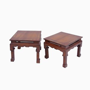 Lacquered Wooden Side Tables, 1950s, Set of 2-CEJ-488326