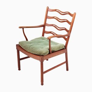 Ladder Back Lounge Chair by Ole Wanchen for Fritz Hansen, 1940s-FK-1183551