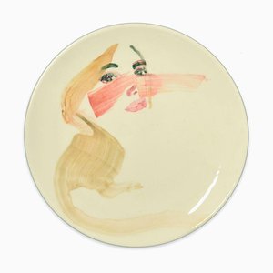 Lady - Original Hand-made Flat Ceramic Dish by A. Kurakina - 2019 2019-ZCI-758693