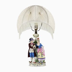 Lady with Gentleman Table Lamp in Porcelain-WMV-1446326