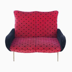 Ladybug Woven Velvet 2-Seater Sofa, 1950s-RAQ-858312