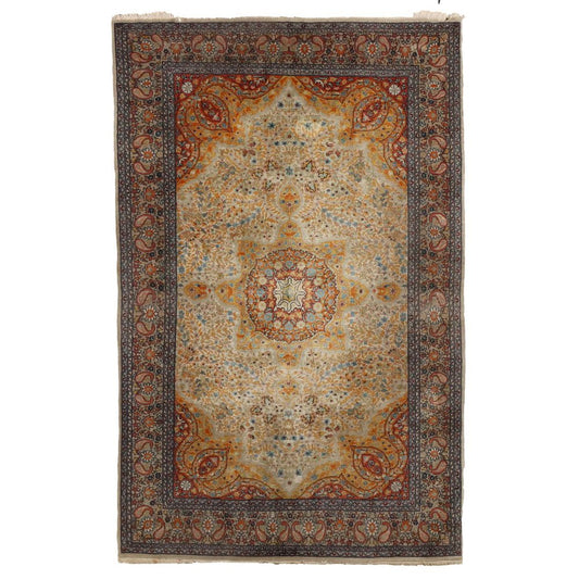 Lahore Cotton Wool Thin Knot Rug, India