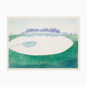 Lake in a Meadow, 20th Century, Original Lithograph-ZCI-799728