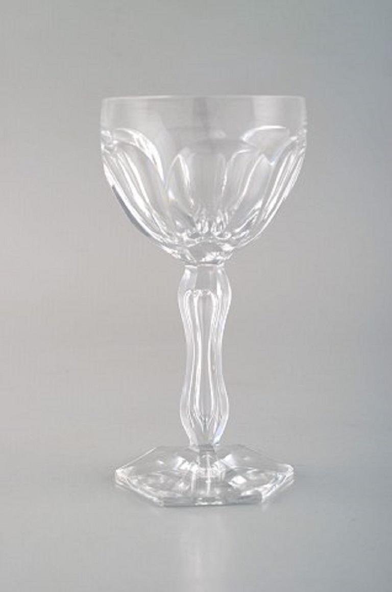 Lalaing Glasses in Mouth Blown Crystal Glass from Val St. Lambert, Belgium, 1950s, Set of 5