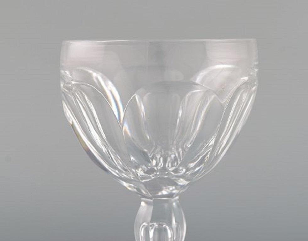 Lalaing Glasses in Mouth Blown Crystal Glass from Val St. Lambert, Belgium, 1950s, Set of 5