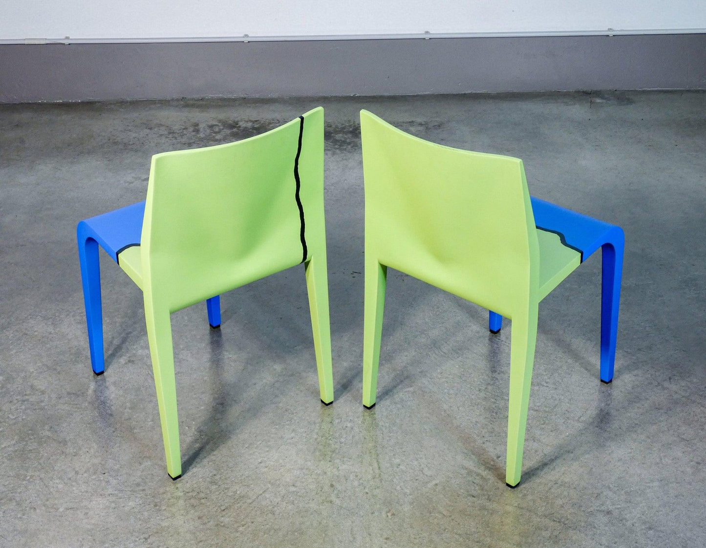 Laleggera Painted Chairs by Michelangelo Pistoletto for Alias, 2009, Set of 4