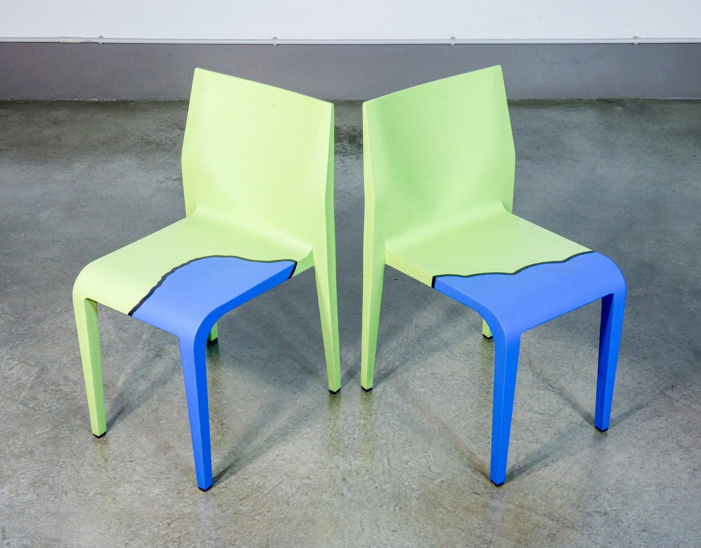 Laleggera Painted Chairs by Michelangelo Pistoletto for Alias, 2009, Set of 4