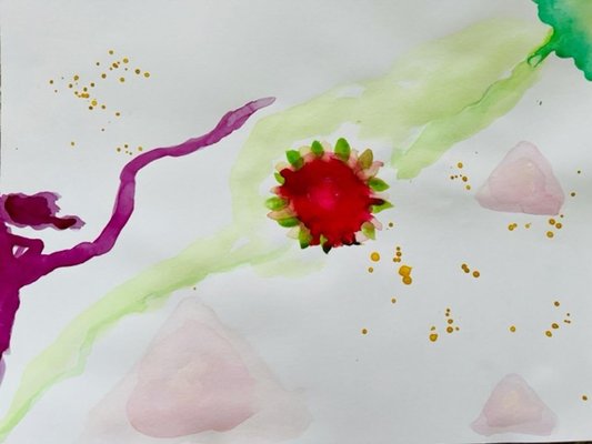 Lali Kakubava, Soleil Rouge, 2024, Watercolor on Paper-CHG-2037659