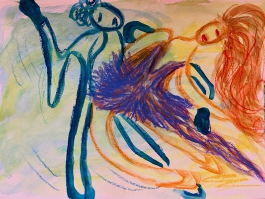 Lali Kakubava, Toi et Moi, 2024, Mixed Media on Paper-CHG-2037650