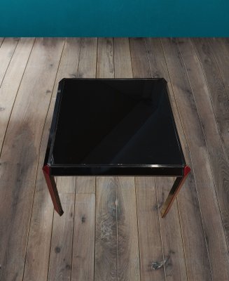 Laminated Black Glass Coffee Table, 1970s-ZFY-1402682