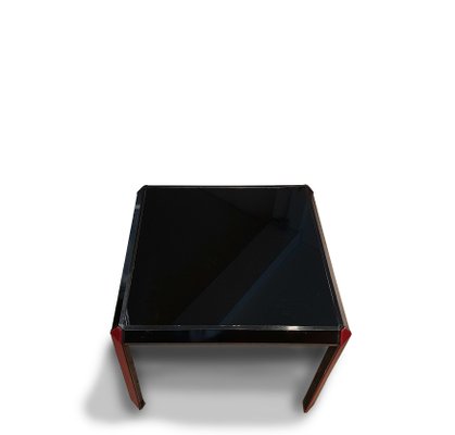 Laminated Black Glass Coffee Table, 1970s-ZFY-1402682