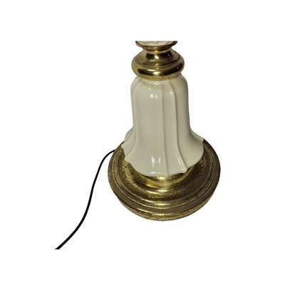 Lamp and Wall Lamp in Gilded Metal and Porcelain, Set of 2-TCS-1442222