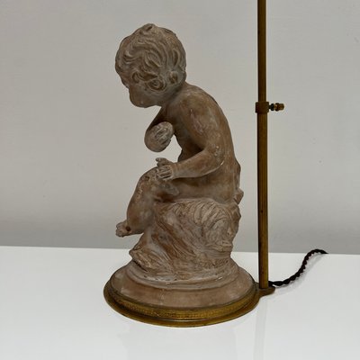 Lamp Base in Patinated Terracotta Plaster by Cherubin Enfant-XOM-2026018