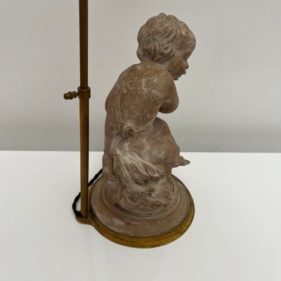 Lamp Base in Patinated Terracotta Plaster by Cherubin Enfant-XOM-2026018