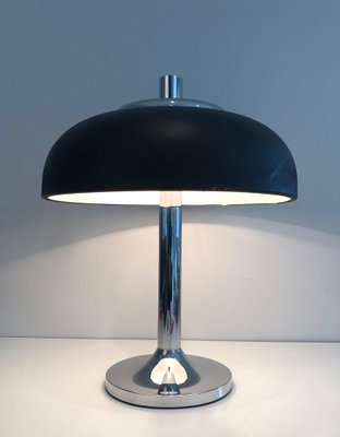 Lamp in Chrome and Black Lacquered Metal, 1950s-BA-1588365