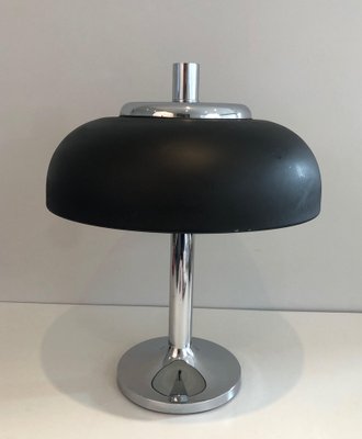 Lamp in Chrome and Black Lacquered Metal, 1950s-BA-1588365