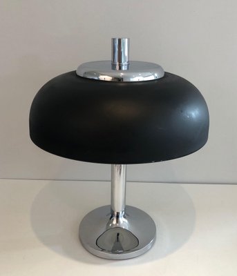 Lamp in Chrome and Black Lacquered Metal, 1950s-BA-1588365