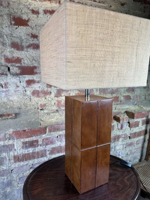 Lamp with Leather Base, 1990s-RWZ-1758112