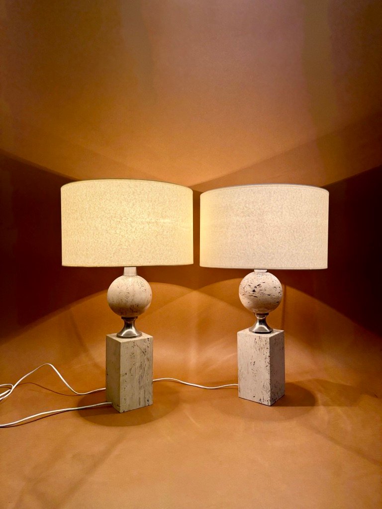 Lamps by Philippe Barbier, 1970s, Set of 2