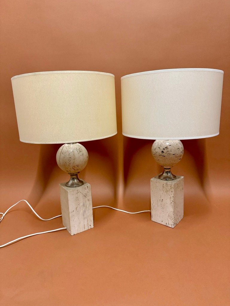 Lamps by Philippe Barbier, 1970s, Set of 2