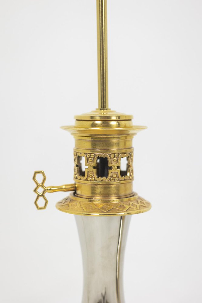 Lamps in Metal and Gilded Bronze, 1880, Set of 2