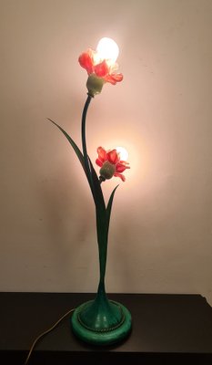 Lamps with Murano Glass Flowers from Bacci Florence, Set of 2-RPW-1773514