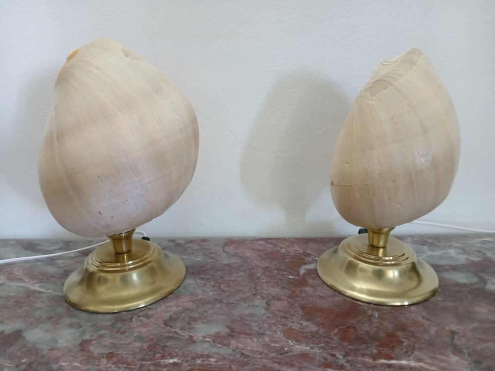 Lamps with Shell, 1980s, Set of 2