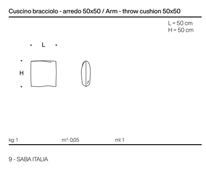 LAND Arm Throw Cushion 50×50