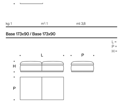 LAND Base 173×90 (W173×D90×H42)