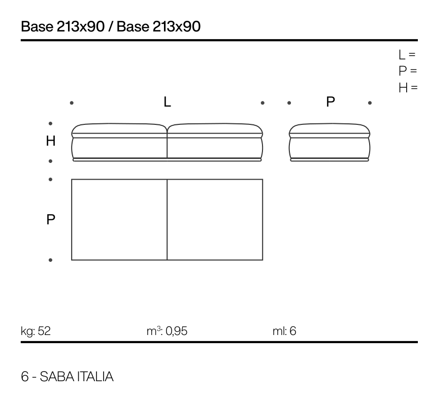 LAND Base 213×90 (W213×D90×H42)