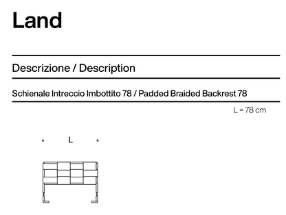 LAND Padded Braided Backrest 78 (W78)