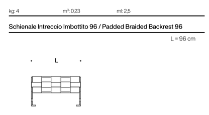 LAND Padded Braided Backrest 96 (W96)