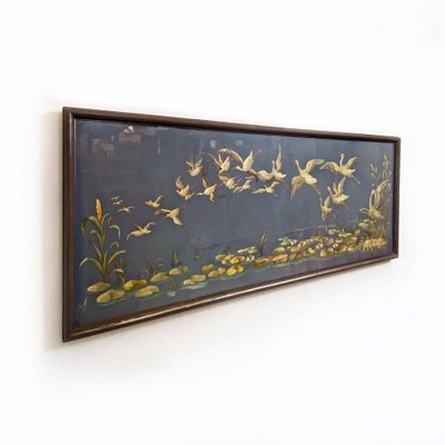 Landscape, 1800s, Embroidery & Wood, Framed-GDD-1210031