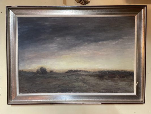 Landscape, 1960s, Oil Painting on Canvas, Framed-NSG-1779841