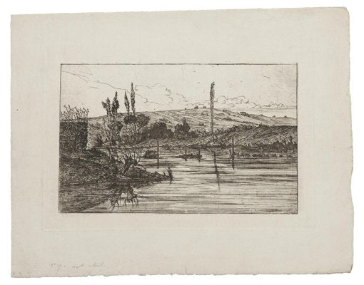 Landscape Composition, Etching, 19th-Century-ZCI-788066