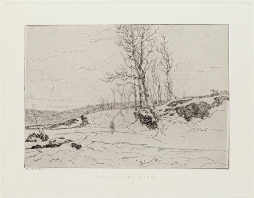 Landscape Etching on Paper by Edoardo Perotti, 1880s-ZCI-765157