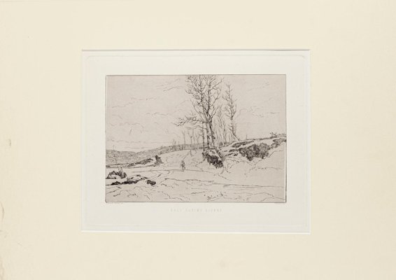 Landscape Etching on Paper by Edoardo Perotti, 1880s-ZCI-765157