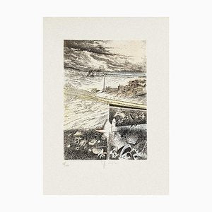 Landscape Etching on Paper by Mario Logli-ZCI-765165