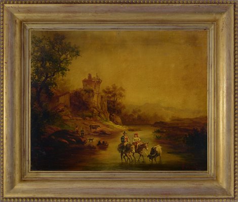 Landscape, Italy, Oil on Canvas, Framed-VHF-1210224